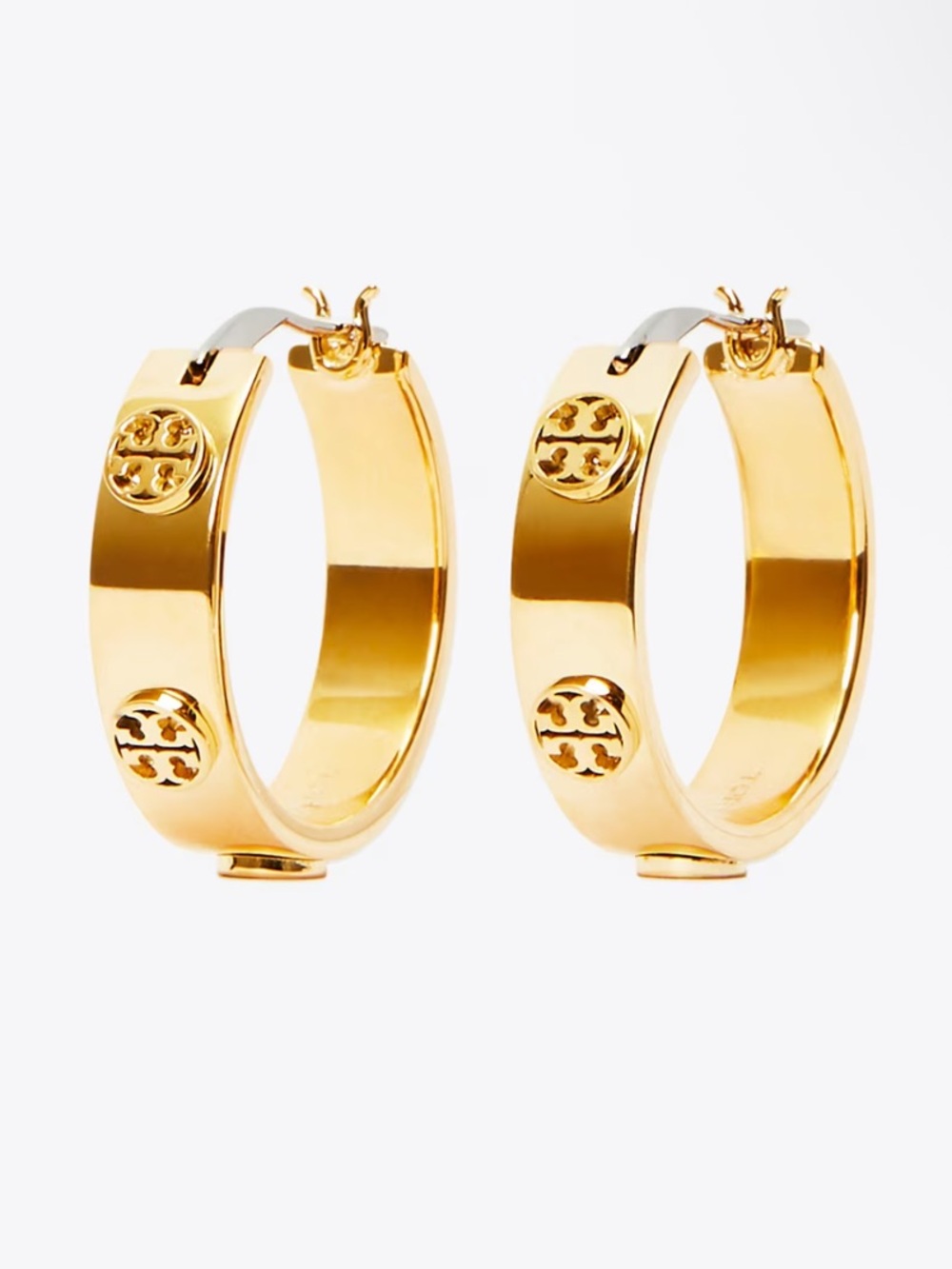 Tory Burch small icon hoop earring